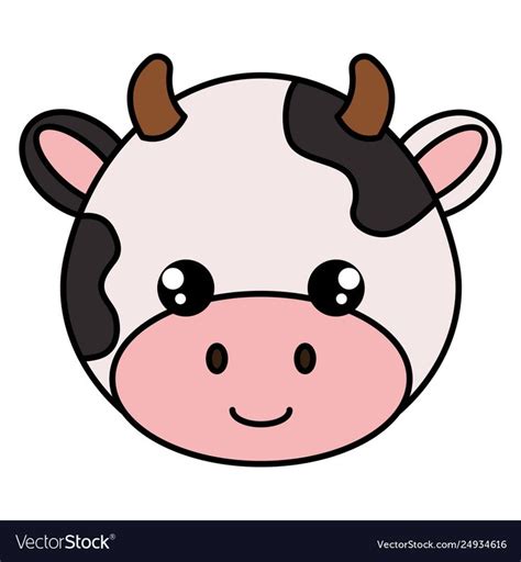 cartoon face of a cow|simple cartoon cow face.